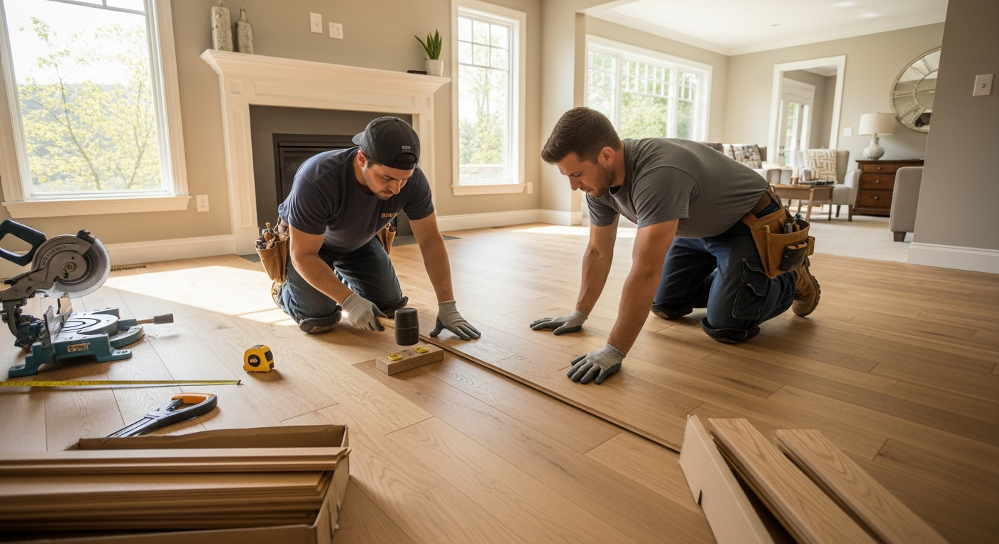 Middle image for What to Expect During Your Hardwood Flooring Installation in Kirkland