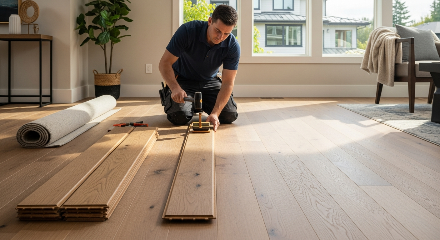 Middle image for Cost-Effective Hardwood Flooring Installation Options in Kirkland