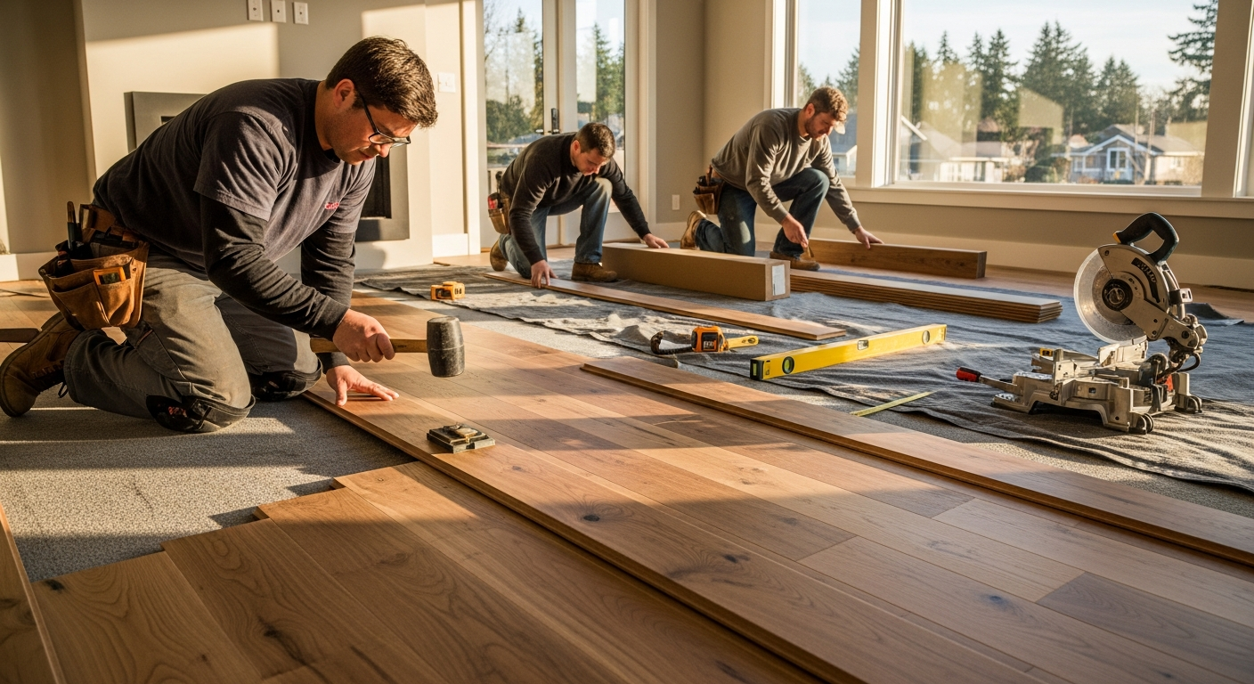 Middle image for Why Bellevue Homeowners Love Local Hardwood Flooring Installations